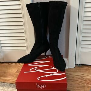 Black suede IMPO calf boots